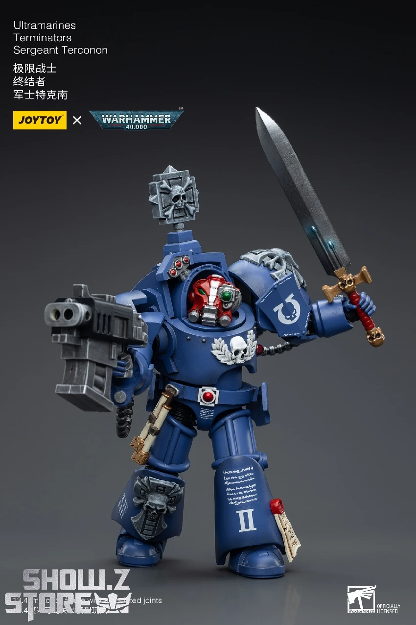 JoyToy Source 1/18 Warhammer 40K Ultramarines Terminators Sergeant Terconon 6 JoyToy Source 1/18 Warhammer 40K Ultramarines Terminators Sergeant Terconon - Image 4