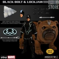 MEZCO Toyz One:12 Black Bolt & Lockjaw Two-Pack -Prime Collectibles Store 0f4f30f030 1