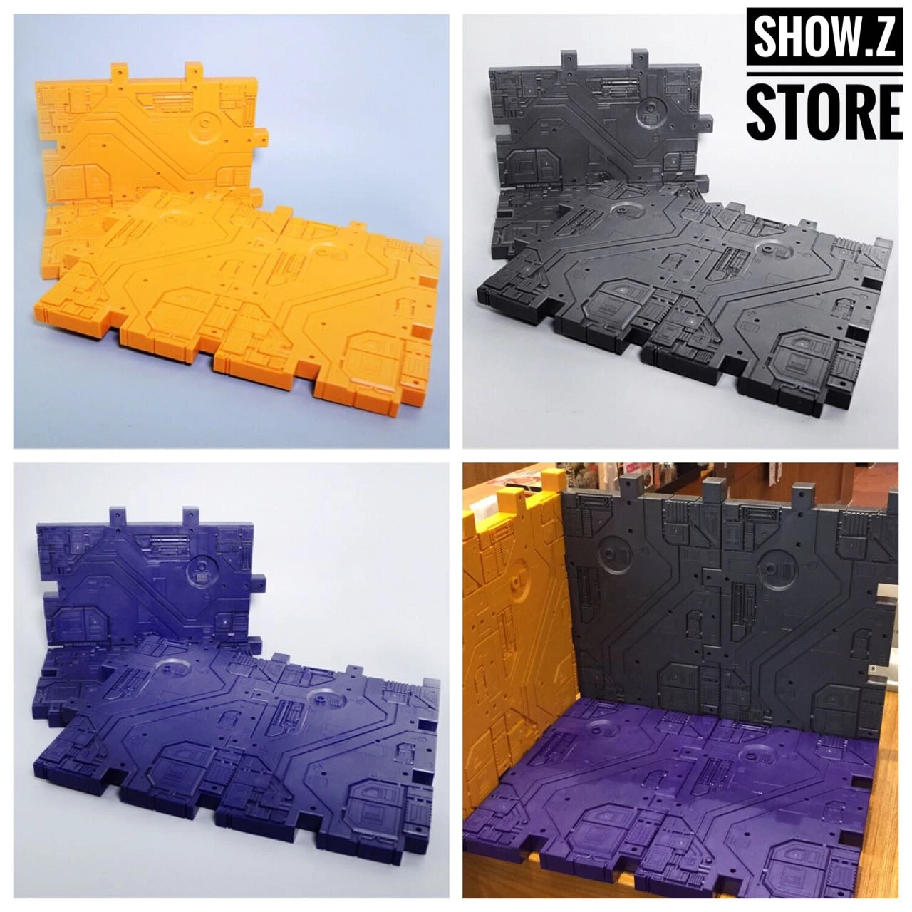 Magic Scenery Display Bases 4 Pieces (Grey, Purple, Yellow) 3 Magic Scenery Display Bases 4 Pieces (Grey, Purple, Yellow)