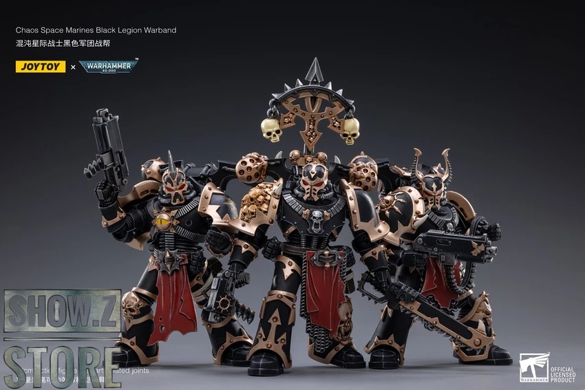 JoyToy Source 1/18 Warhammer 40K Chaos Space Marines Black Legion Warband Set Of 3 8 JoyToy Source 1/18 Warhammer 40K Chaos Space Marines Black Legion Warband Set Of 3 - Image 6
