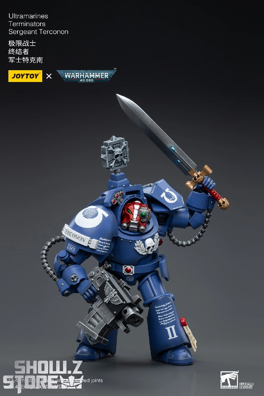 JoyToy Source 1/18 Warhammer 40K Ultramarines Terminators Sergeant Terconon 8 JoyToy Source 1/18 Warhammer 40K Ultramarines Terminators Sergeant Terconon - Image 6