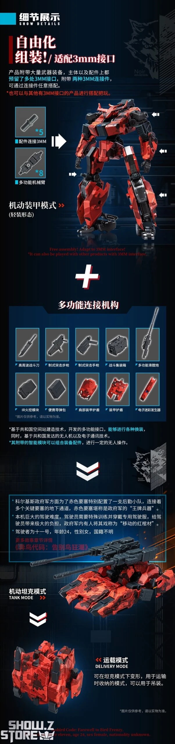 Big Firebird & Bird/Binary BV-02R Red Jakcal W/ Alloy Frame 20 Big Firebird & Bird/Binary BV-02R Red Jakcal W/ Alloy Frame - Image 18