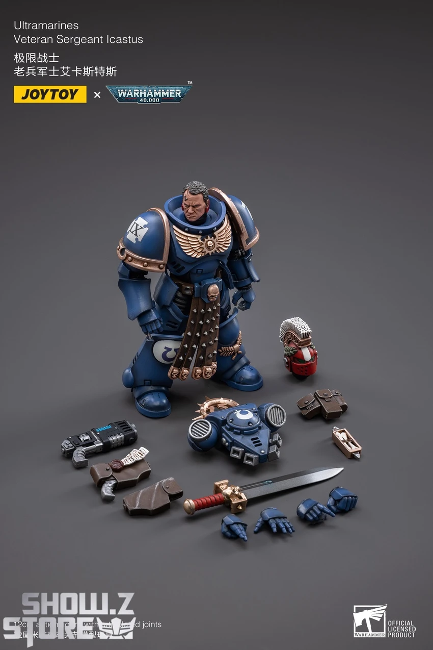 JoyToy Source 1/18 Warhammer 40K Space Ultramarines Veteran Sergeant Icastus 4 JoyToy Source 1/18 Warhammer 40K Space Ultramarines Veteran Sergeant Icastus - Image 2