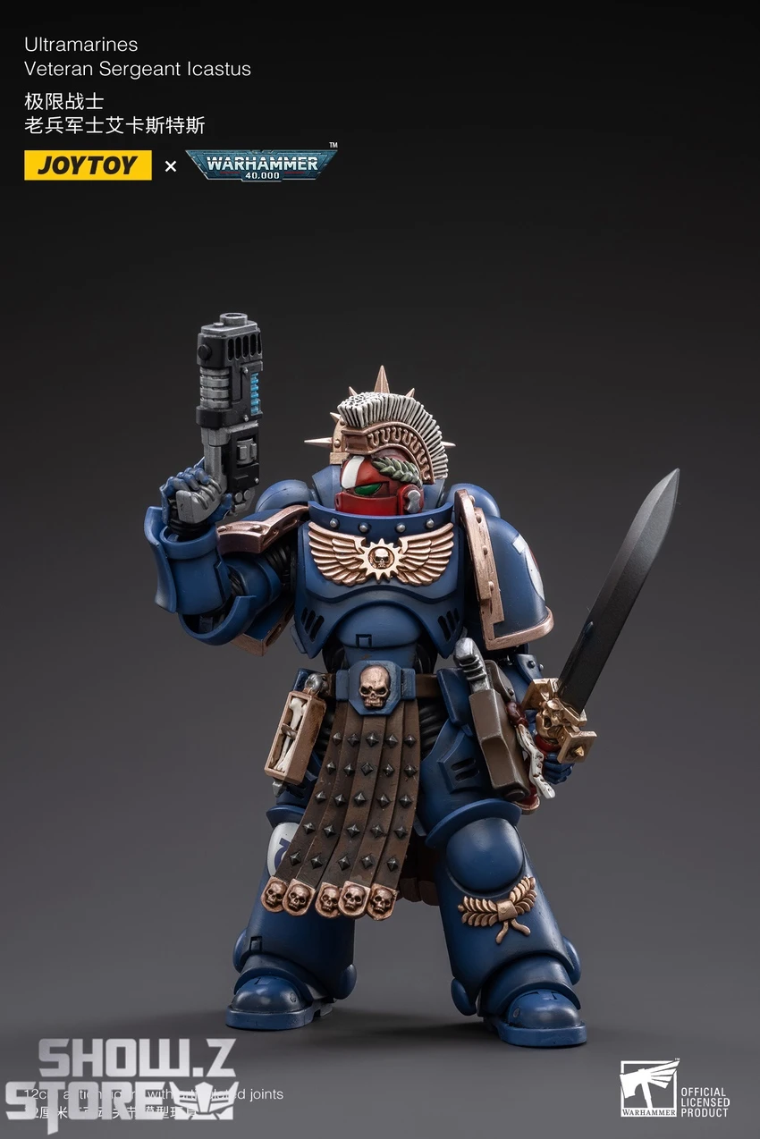 JoyToy Source 1/18 Warhammer 40K Space Ultramarines Veteran Sergeant Icastus 8 JoyToy Source 1/18 Warhammer 40K Space Ultramarines Veteran Sergeant Icastus - Image 6