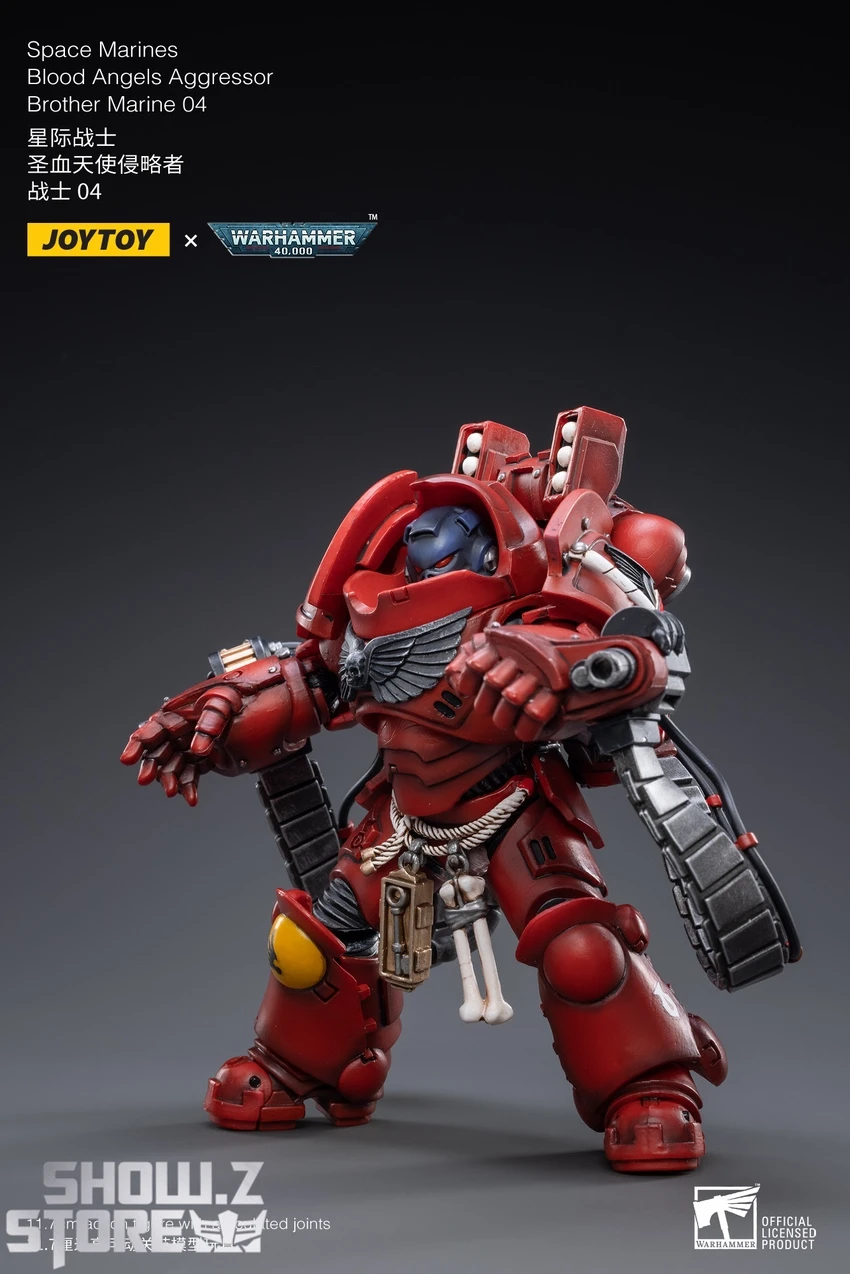 JoyToy Source 1/18 Warhammer 40K Blood Angels Intercessors Brother Marine 04 6 JoyToy Source 1/18 Warhammer 40K Blood Angels Intercessors Brother Marine 04 - Image 4