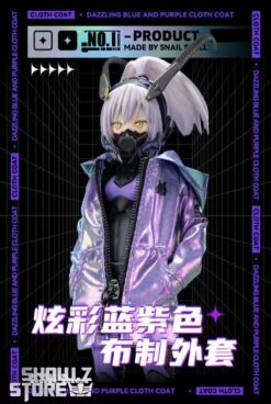 Snail Shell Dazzling Blue & Purple Cloth Coat For 1/10 & 1/12 Mecha Girl -Prime Collectibles Store 52821a43af 1