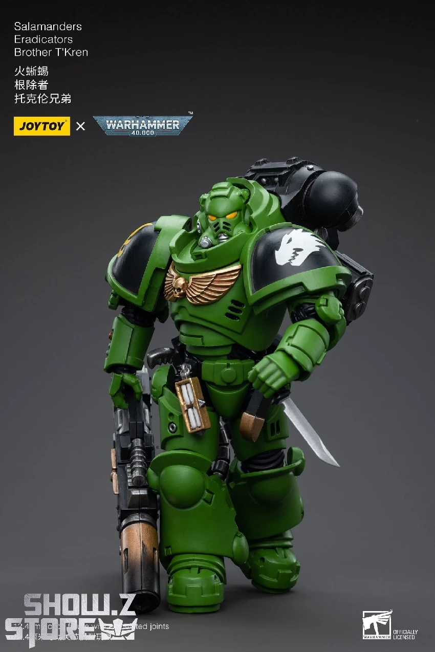 JoyToy Source 1/18 Warhammer 40K Salamanders Eradicators Brother T'Kren 6 JoyToy Source 1/18 Warhammer 40K Salamanders Eradicators Brother T'Kren - Image 4