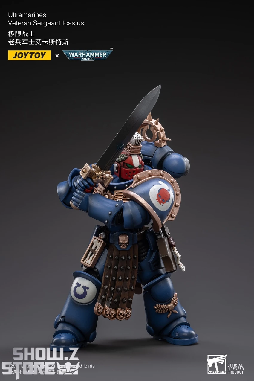 JoyToy Source 1/18 Warhammer 40K Space Ultramarines Veteran Sergeant Icastus 3 JoyToy Source 1/18 Warhammer 40K Space Ultramarines Veteran Sergeant Icastus