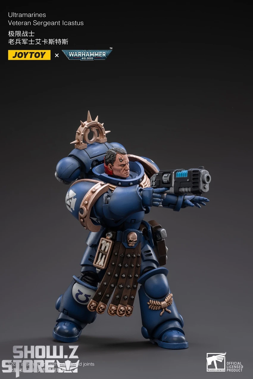 JoyToy Source 1/18 Warhammer 40K Space Ultramarines Veteran Sergeant Icastus 11 JoyToy Source 1/18 Warhammer 40K Space Ultramarines Veteran Sergeant Icastus - Image 9
