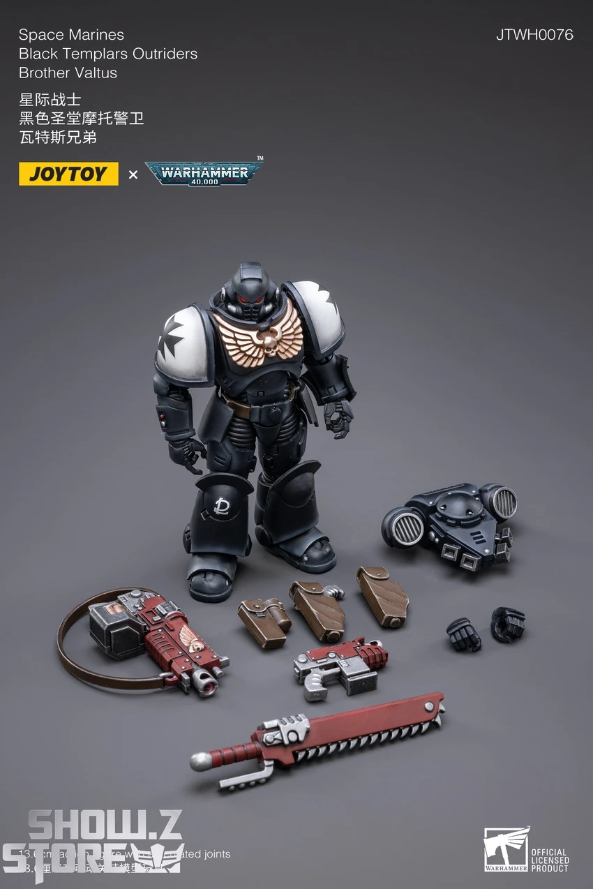 JoyToy Source 1/18 Warhammer 40K Space Marines Black Templars Outriders Brother Valtus 13 JoyToy Source 1/18 Warhammer 40K Space Marines Black Templars Outriders Brother Valtus - Image 11