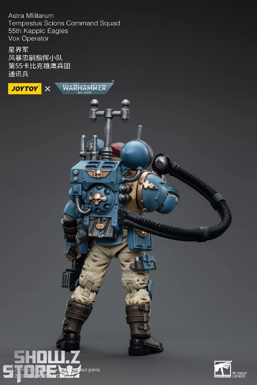 JoyToy Source 1/18 Warhammer 40K Astra Militarum Tempestus Scions Command Squad 55th Kappic Eagles Vox Operator 8 JoyToy Source 1/18 Warhammer 40K Astra Militarum Tempestus Scions Command Squad 55th Kappic Eagles Vox Operator - Image 6