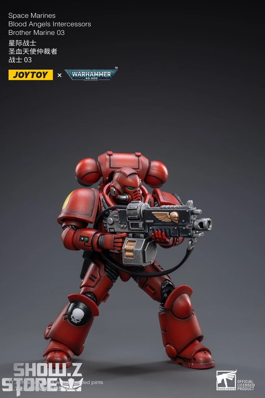JoyToy Source 1/18 Warhammer 40K Blood Angels Intercessors Brother Marine 03 6 JoyToy Source 1/18 Warhammer 40K Blood Angels Intercessors Brother Marine 03 - Image 4