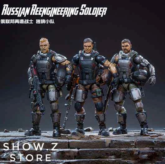 JoyToy Source Acid Rain 1/18 Russian Reengineering Soldier Wolf Team Set Of 3 Figures 3 JoyToy Source Acid Rain 1/18 Russian Reengineering Soldier Wolf Team Set Of 3 Figures