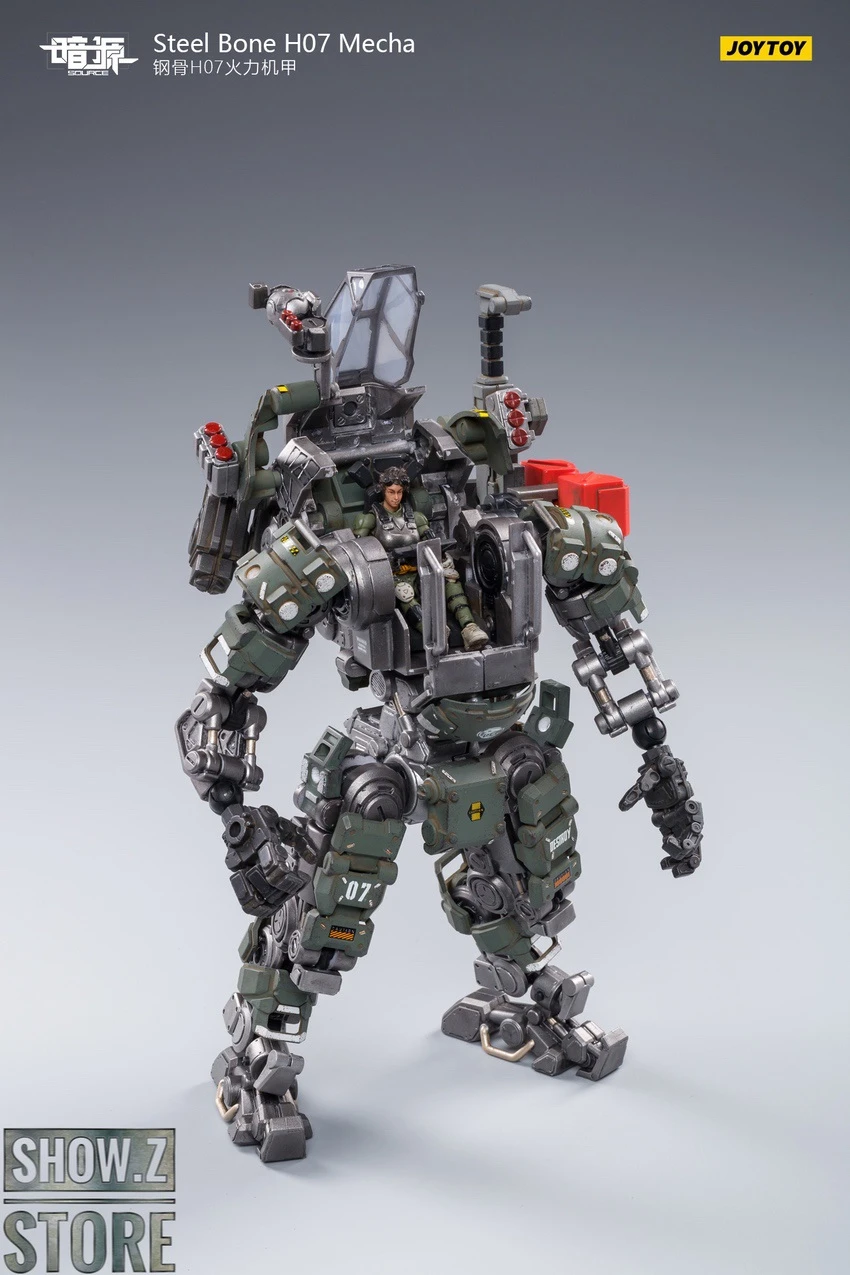 JoyToy Source 1/24 H07 Steel Bone Firepower Mecha Olive Version W/ Pilot 15 JoyToy Source 1/24 H07 Steel Bone Firepower Mecha Olive Version W/ Pilot - Image 13