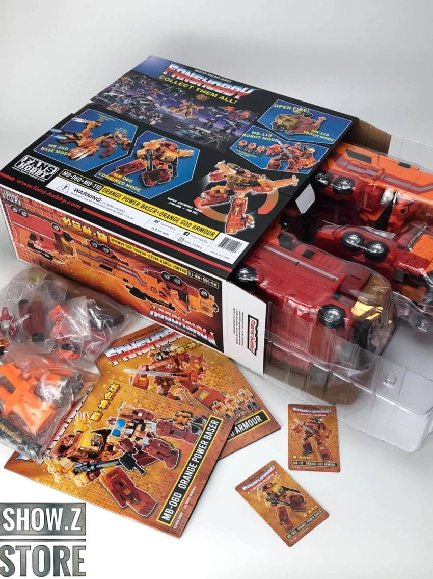 FansHobby MB-06D Power Baser Optimus Prime & MB-11D God Armor God Bomber Orange Version Set Of 2 18 FansHobby MB-06D Power Baser Optimus Prime & MB-11D God Armor God Bomber Orange Version Set Of 2 - Image 16