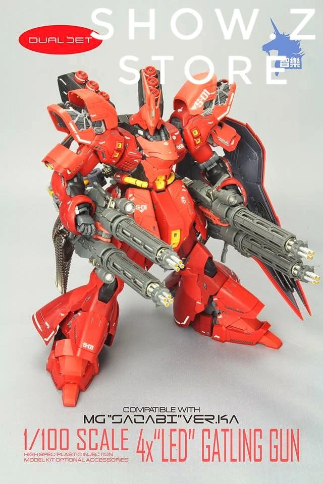 Zhile ZL MG 1/100 4X Sazabi MSN-04 Gatling Gun Add On Kit W/ LED 9 Zhile ZL MG 1/100 4X Sazabi MSN-04 Gatling Gun Add On Kit W/ LED - Image 7