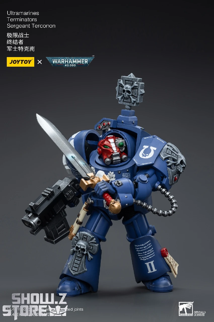 JoyToy Source 1/18 Warhammer 40K Ultramarines Terminators Sergeant Terconon 9 JoyToy Source 1/18 Warhammer 40K Ultramarines Terminators Sergeant Terconon - Image 7