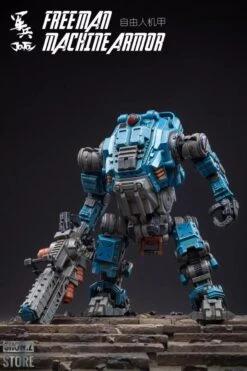 JoyToy Source Acid Rain 1/18 Freeman Machine Armor W/ Pilot Mechas & Soldiers Figure Set Navy Blue Version -Prime Collectibles Store 9d9aa9d187
