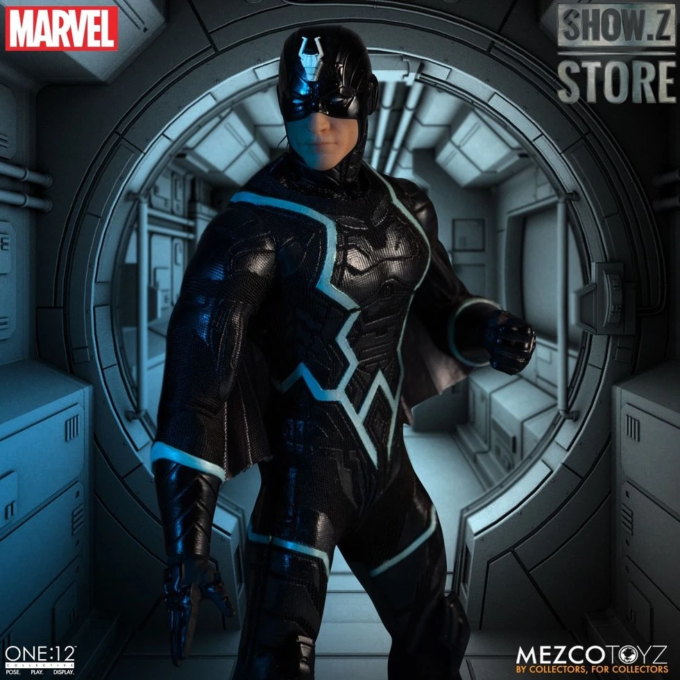 MEZCO Toyz One:12 Black Bolt & Lockjaw Two-Pack 6 MEZCO Toyz One:12 Black Bolt & Lockjaw Two-Pack - Image 4