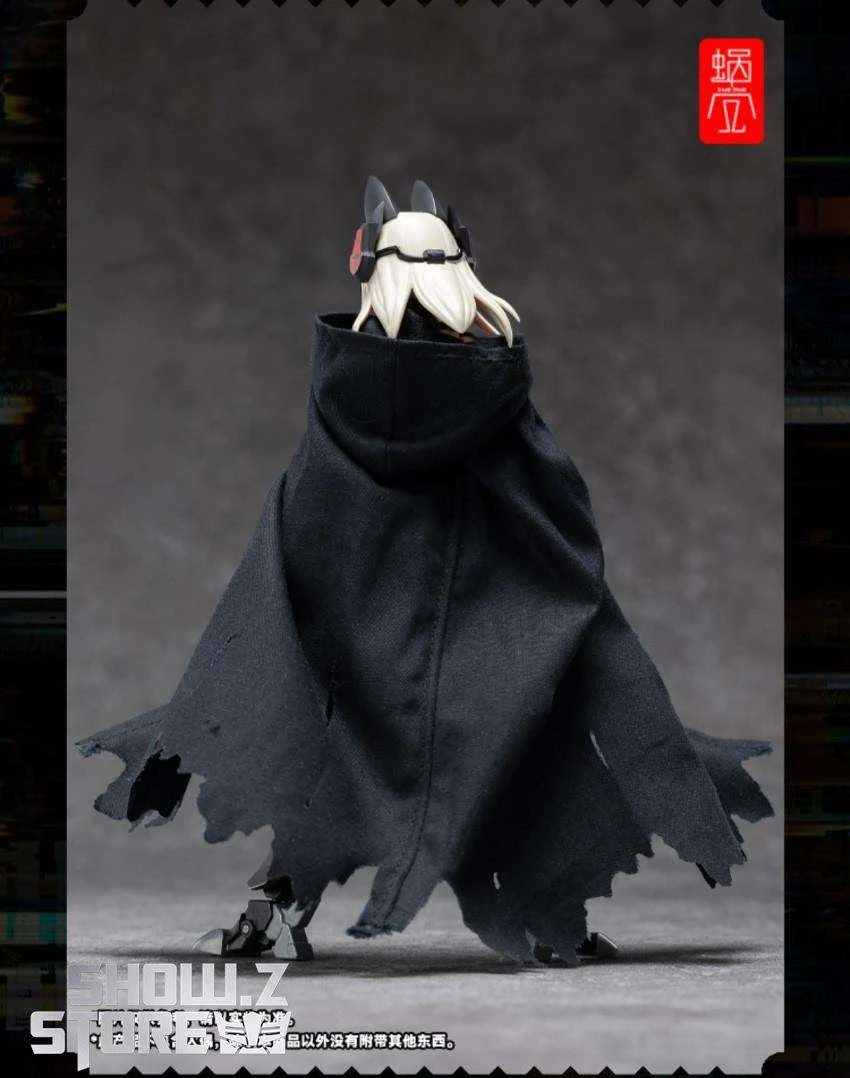 Snail Shell Black Tactical Hooded Cape For 1/10 & 1/12 Mecha Girl 7 Snail Shell Black Tactical Hooded Cape For 1/10 & 1/12 Mecha Girl - Image 5