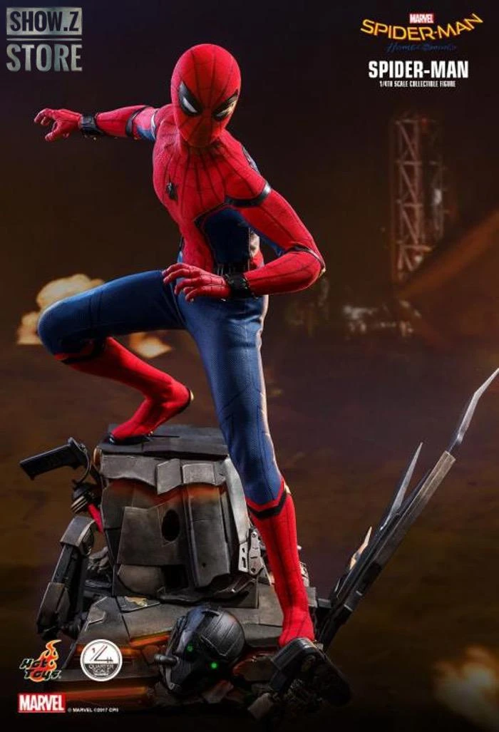 Hot Toys QS014 1/4 Spider-Man Homecoming Collectible Figure Standard Version 4 Hot Toys QS014 1/4 Spider-Man Homecoming Collectible Figure Standard Version - Image 2