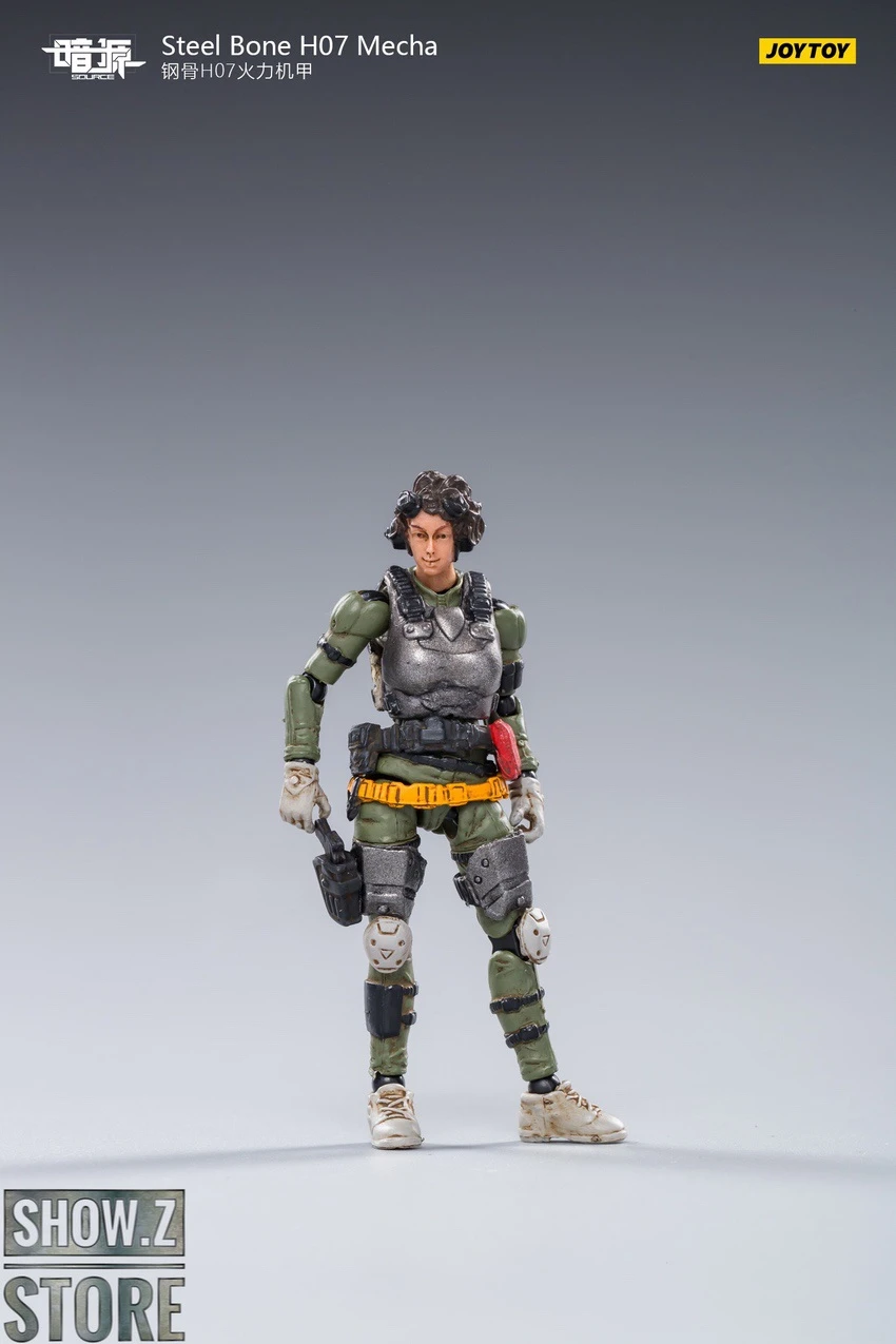 JoyToy Source 1/24 H07 Steel Bone Firepower Mecha Olive Version W/ Pilot 16 JoyToy Source 1/24 H07 Steel Bone Firepower Mecha Olive Version W/ Pilot - Image 14