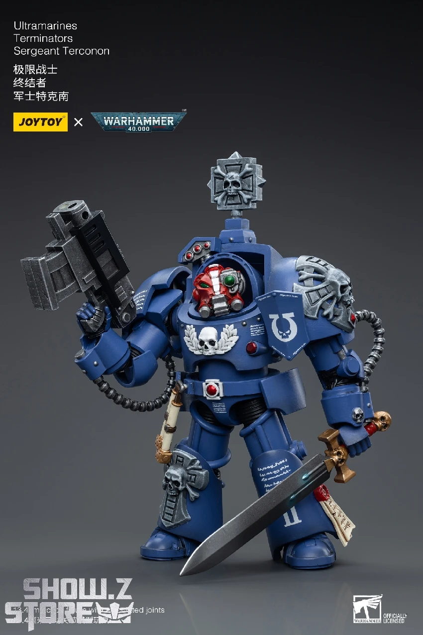 JoyToy Source 1/18 Warhammer 40K Ultramarines Terminators Sergeant Terconon 5 JoyToy Source 1/18 Warhammer 40K Ultramarines Terminators Sergeant Terconon - Image 3