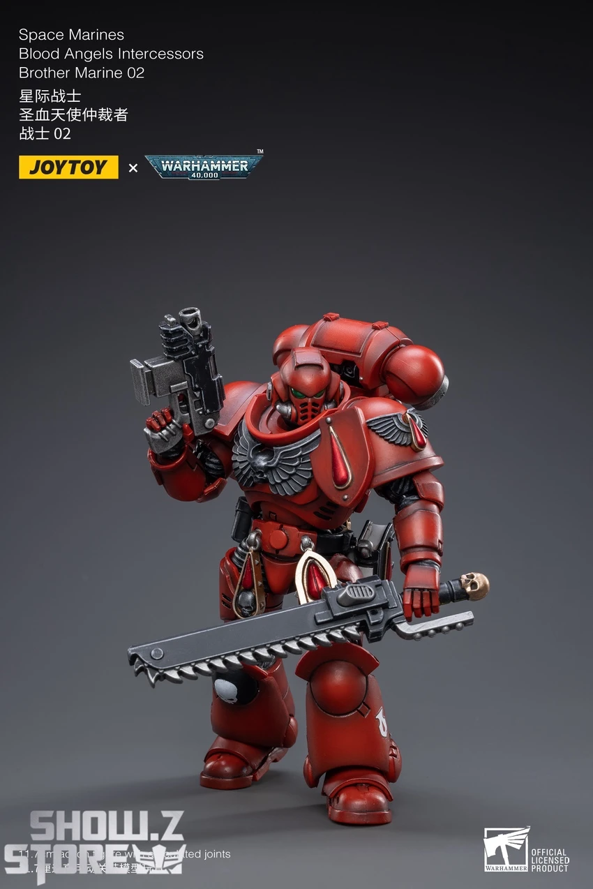 JoyToy Source 1/18 Warhammer 40K Blood Angels Intercessors Brother Marine 02 7 JoyToy Source 1/18 Warhammer 40K Blood Angels Intercessors Brother Marine 02 - Image 5