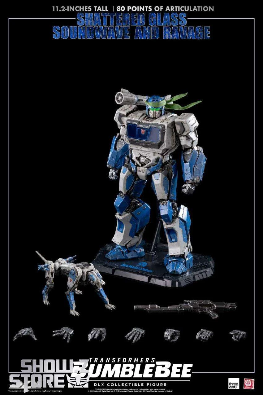 ThreeZero & Hasbro 3Z0160-EX 3Z04121W0 DLX Shattered Glass Soundwave & Ravage W/ LED 4 ThreeZero & Hasbro 3Z0160-EX 3Z04121W0 DLX Shattered Glass Soundwave & Ravage W/ LED - Image 2