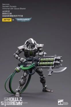 JoyToy Source 1/18 Warhammer 40K Necrons Sautekh Dynasty Immortal With Gauss Blaster -Prime Collectibles Store e848798691