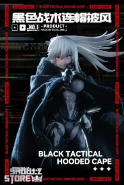 Snail Shell Black Tactical Hooded Cape For 1/10 & 1/12 Mecha Girl 21 Snail Shell Black Tactical Hooded Cape For 1/10 & 1/12 Mecha Girl -Prime Collectibles Store e8c26ce249