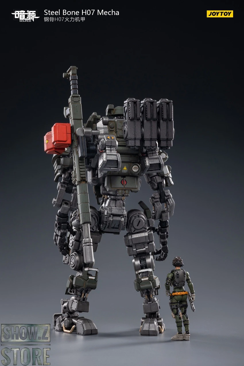 JoyToy Source 1/24 H07 Steel Bone Firepower Mecha Olive Version W/ Pilot 6 JoyToy Source 1/24 H07 Steel Bone Firepower Mecha Olive Version W/ Pilot - Image 4
